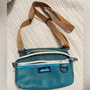 KAVU Green and Brown Crossbody Bag